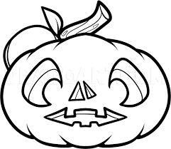 It would be easy to carve out with a knife into a real pumpkin, and it is also easy to draw. How To Draw A Pumpkin Face Pumpkin Face Step By Step Drawing Guide By Dawn Dragoart Com