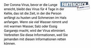 Hilft Viel Wasser Trinken Gegen Das Neue Coronavirus Nein