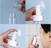 Foaming Face Cleanser Pump Bottle With Soft Silicone Brush – Deep Cleansing  & Gentle Exfoliation