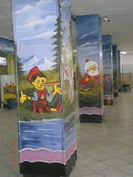 Guzel Okul Duvar Resimleri Ornekleri Tabela Sanat Sanat Sanat Dekor Sanat Projeleri