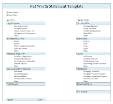 net worth form - Kleo.beachfix.co