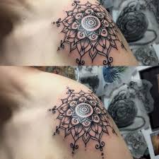 Mandala Tattoo I Did Today On The Ball Of The Shoulder Cool Little Design Tattoos Back Of Shoulder Tattoo Shoulder Tattoos For Women