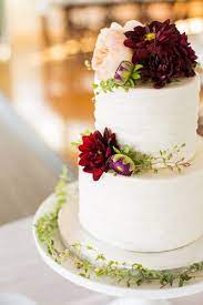 Emily And David S Wedding In Vineyard Haven Massachusetts Burgundy Wedding Cake Floral Wedding Cakes Wedding Cake Fresh Flowers