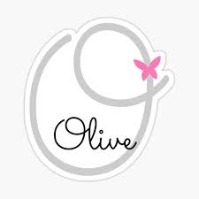 Olive Name Sticker Monogram O Butterfly Simple Minimalistic Stickers Name Stickers Planner Stickers Beautiful Gifts