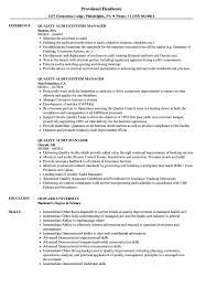 quality & audit resume samples velvet