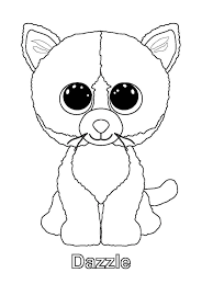 This christmas beanie boo coloring page includes a snowman and holiday penguin. Dazzle Beanie Boo Coloring Page Free Printable Coloring Pages For Kids