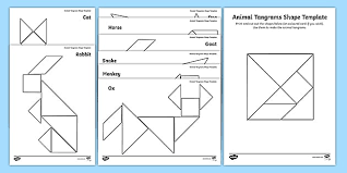 There are two large triangles, two small triangles, a medium triangle, a square, and a parallelogram. Eyfs Tangram Puzzle Pack Teacher Made