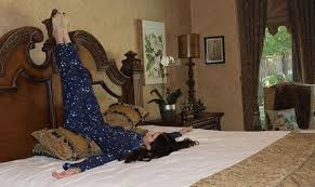 Viparita Karani Relaxing Yoga Relaxing Yoga Poses Bed Yoga