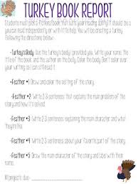 Turkey Book Report Turkey Template Needed Teachers Notebook Book Report Teaching Comprehension School Reading