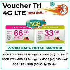 Soalnya tagihan saya bulan ini naik kata telkom a ada yang beli voucher game dan nonton streaming. Voucher Paket Data Tri Cinta 50gb 70gb Three 3 Lte 33gb 66gb Shopee Indonesia