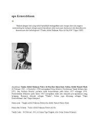 Tunku abdul rahman merupakan anak lelaki yang ketujuh kepada sultan abdul hamid halim shah. Bapa Kemerdekaan