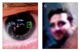 Reflection in pupil of human eye could reveal the things a person sees