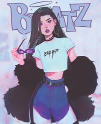 Bratz I Was Looking At My Drawings From Last Year And I Still Adore These I Really Love Drawing Stylish Gals Art Girl Black Girl Art Aesthetic Art