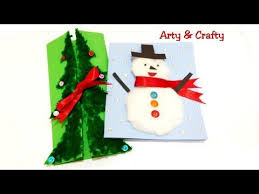 Use your fingerprint for the leaves. 2 Diy Christmas Cards For Kids Handmade Christmas Greeting Card Paper Christmas Tree Christmas Cards Handmade Printable Christmas Cards Diy Christmas Cards