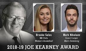 NM State's Salas, GCU's Nikolaev Named 2018-19 Joe Kearney Award Winners