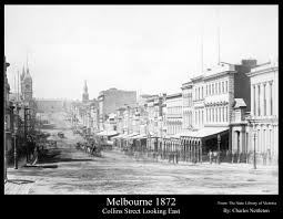 Looking East Along Collins Street Melbourne 1872 Australia Tourism States Of Australia Melbourne Victoria