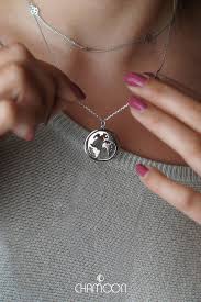 Weltkugel Kette Rotating World Kette Welt Halskette Schmucktrends