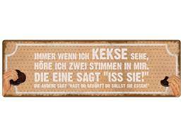Metallschild Turschild Immer Wenn Ich Kekse Sehe Spruch Lustig Blechs