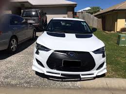 Hyundai veloster 2012, oe style hood by vis racing®. 2012 2017 F3style Veloster Nav 3 Front Piece Lip Socal Garage Works