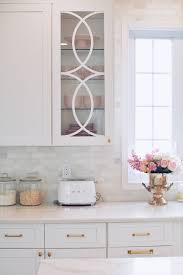 Mullion Cabinet Doors How To Add Overlays To A Glass Kitchen Cabinet The Pink Dream Glass Kitchen Cabinets Upper Kitchen Cabinets Glass Cabinet Doors