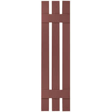 Ekena Millwork 12 In X 49 In Lifetime Vinyl Custom Three Board Spaced Board And Batten Shutters Pair Black Board Batten Shutters Board Batten Exterior Vinyl Shutters