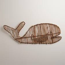 twig whale wall decor
