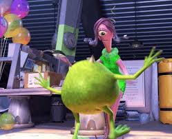 During the credits, she gets a job at monsters, inc. Movie Details On Twitter Celia Calls Mike A Charmer In Monsters Inc 2001 Referencing The Fact That Her Hair Snakes Are Also In Love With Him I E He S A Snake Charmer Https T Co Io2d5rpmgk