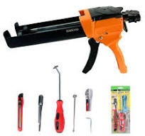 Hydraulic Double Caulking Gun for 400 mL/13.5 fl oz (1:1 Mix ...