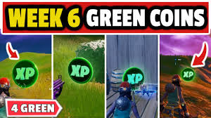 Gold xp coins are collectibles in fortnite battle royale. All Fortnite Green Xp Coins Locations Week 6 Fortnite Chapter 2 Season 3 Secret Xp Coins Youtube