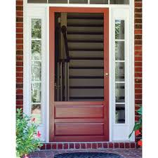 Screen Tight Hampton 36 In X 80 In Wood Wood Frame Hinged Decorative Screen Door Lowes Com In 2020 Wood Screen Door Painted Screen Doors Painted Front Doors