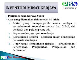Inventori minat kerjaya vocational preference inventory. Pentaksiran Psikometrik Inventori Minat Kerjaya Sesi 2 Ppt Download