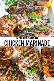 Mediterranean Chicken Marinade Low Carb Recipe Mediterranean Chicken Recipes Chicken Marinade Recipes Mediterranean Diet Recipes