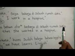 Belajar Bahasa Inggris Dengan Mr Radja Youtube Direct And Indirect Speech Indirect Speech Learn English