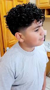 My baby's transformation for 7th grade💙🥲 #hair #transformation #boys  #perm #foryoupage #fypage #hairstyle #barber #haircut  #paulmitchelltheschool #hairperm