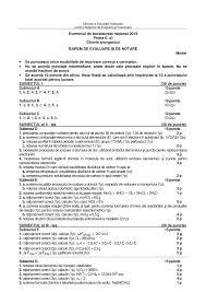 Bacalaureat 2019 Modele De Subiecte Si Barem Chimie Anorganica Bacalaureat