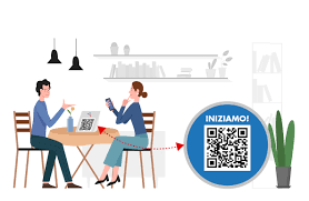 The code, when scanned using your smartphone's camera, will open a link, in this case to a restaurant's menu page. Digital Menu Ristoraggio