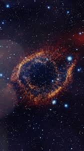 Untitled, simple background, blue, minimalism, blue background. Mo22 Eye Of Space Star Galaxy Blue Flare Wallpaper