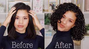 Avoid the temptation to slather on a product as this can make hair appear flatter. Ultimate Straight To Curly Hair Transformation Intense Treatment Deep Conditioning Styling Youtube
