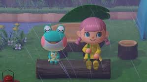Oh To Be Sitting In The Rain Next To Lily On A Tree Log Animal Crossing Acnh Animal Crossing Characters Animal Crossing Animal Crossing Villagers