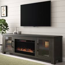 Meuble tv cheminee electrique : Gracie Oaks Meuble Tele Pour Televiseur De 88 Po Ou Moins Avec Foyer Electrique Integre Cloyne Et Commentaires Wayfair Ca