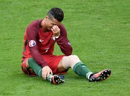 Pierluigi collina and referee mark clattenburg. Cristiano Ronaldo Starts Crying As Injury Forces Him Off In Euro 2016 Final To Deal Portugal A Major Blow The Independent The Independent