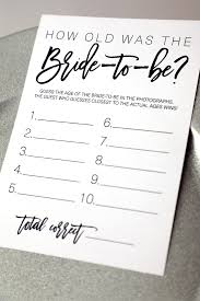 How Old Was The Bride To Be How Old Was The Bride To Be Etsy Bridal Shower Games Prizes Fun Bridal Shower Games Bridal Shower Games
