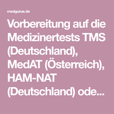 Vorbereitung Auf Die Medizinertests Tms Deutschland Medat Osterreich Ham Nat Deutschland Oder Ems Schweiz Medizin Studieren E Learning Medizinstudent