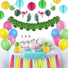 Bring the color and tropical fun of the islands to your home or venue with luau themed decorations, tableware, accessories and more! Party Supplies Pink Flamingo Birthday Party Decorations Banner Cake Topper Tropical Flamingo Party Supplies Summer Hawaiian Themed Party Decorations Toys Games Chefschoice Nz