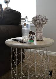 Diy Side Table Create With Two Easy To Find Items Seelindsay Diy Side Table Diy End Tables Diy Furniture Hacks