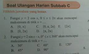 1640 questions all questions 5 questions 6 questions 7 questions 8 questions 9 questions 10 questions 11 questions 12 questions 13 questions 14 questions 15 questions 16 questions 17 questions 18 questions 19. Contoh Soal Dan Pembahasan Tentang Turunan Fungsi Trigonometri Barisan Contoh