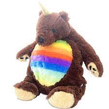 Amazon.com: JoyAmigo Plush Grizzly Teddy Bear Magical Brown Bear Unicorn  Stuffed Animal, Bearicorn with Golden Horn and Rainbow Belly, Unicorn  Decor, Cute Children,Lover Gift, 16 Inches : Toys & Games