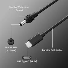 Starlink Mini USB C to DC Power Cable