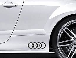 2 X Anneaux Audi Pour Cote Jupe En Vinyle Voiture Autocollants Tt S3 S4 S5 S6 S8 S Line Quattro 2 X Anneaux Audi Sticker De Contour T Autocollant Audi Voiture