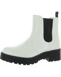 Dirty Laundry Womens Maps Patent Lugged Sole Chelsea Boots - 10 B(M) US  Womens